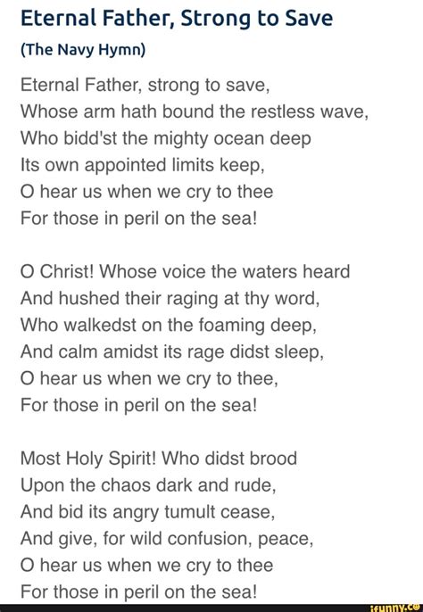 Navy Hymn (Eternal Father) .